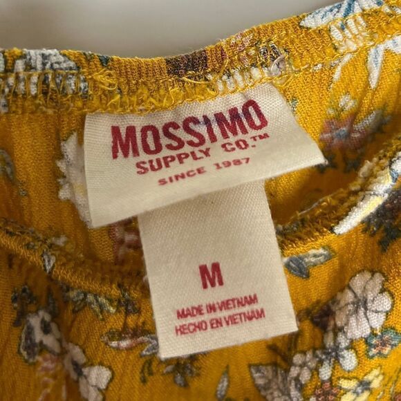 Mossimo Floral Off The Shoulder Mini Dress Yellow & White Size Medium - Picture 5 of 6